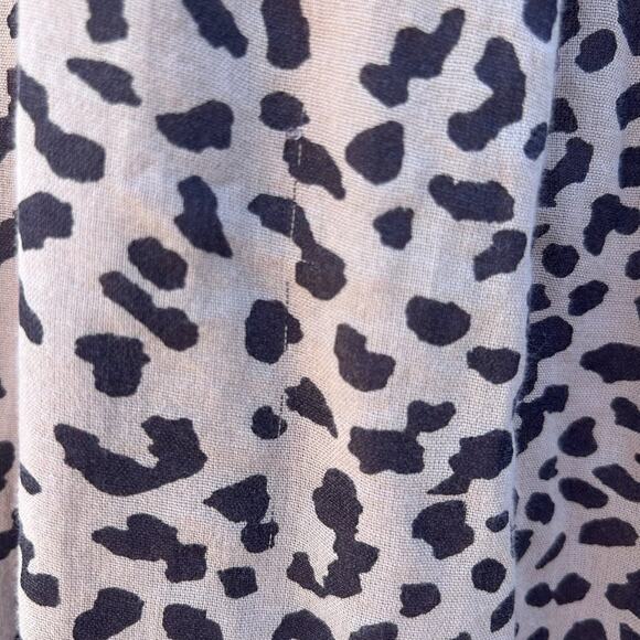 Sundry Leopard Maxi Dress Strappy Driftwood Cheetah Cotton Midi Pockets XS - Picture 10 of 11